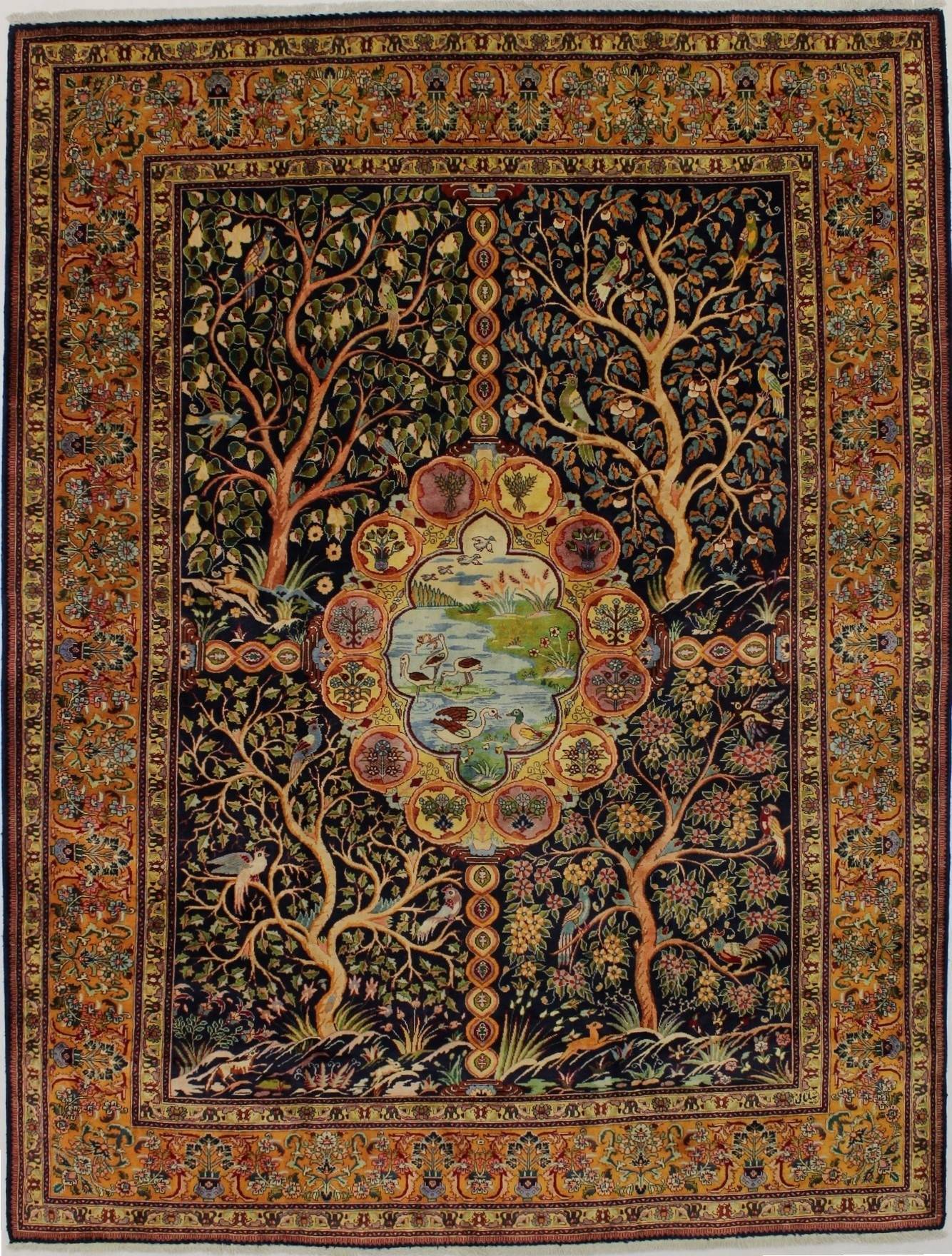 tree of life hand-knotted persian rugs