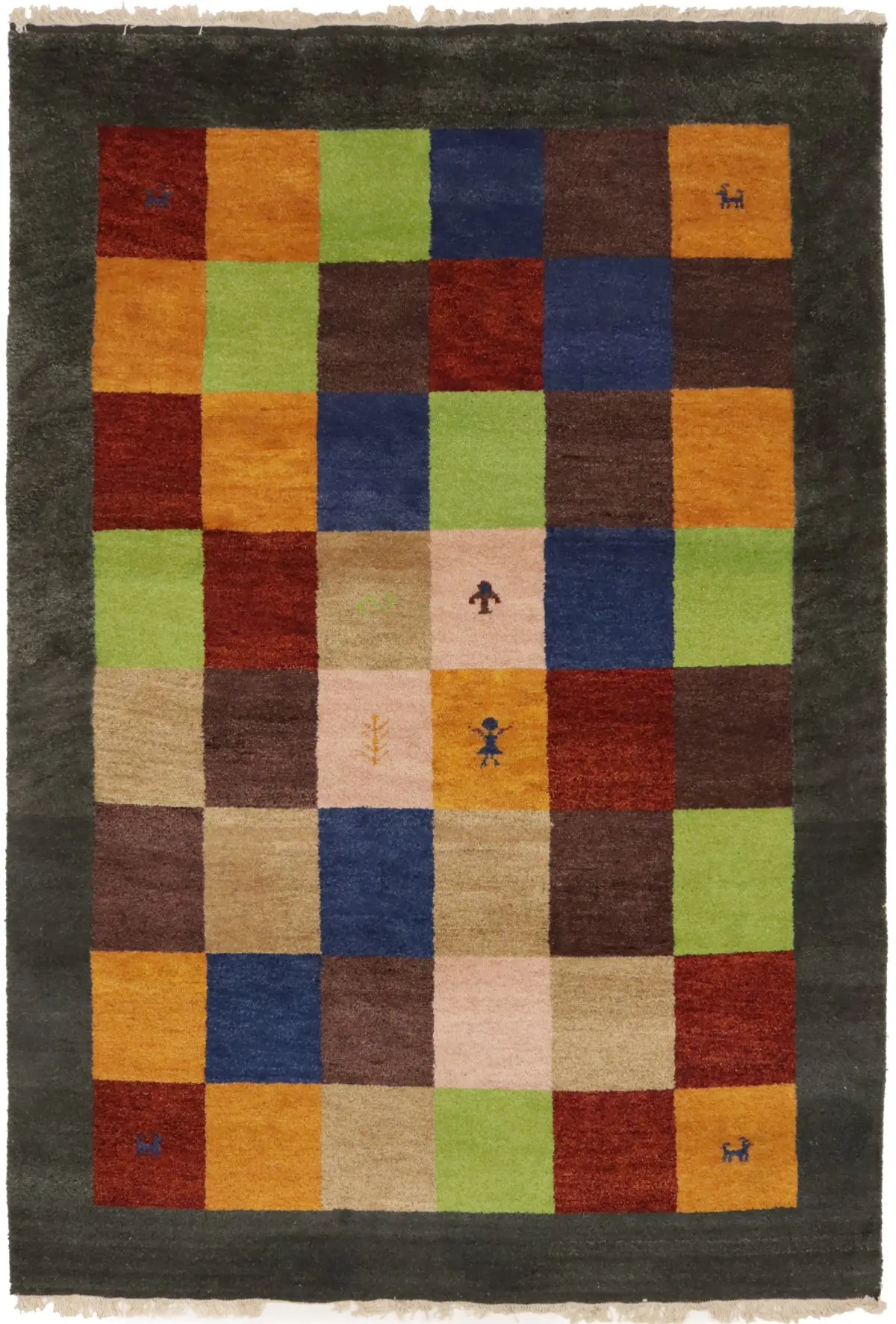 Multicolored Tribal 6X8 Indo-Gabbeh Oriental Rug