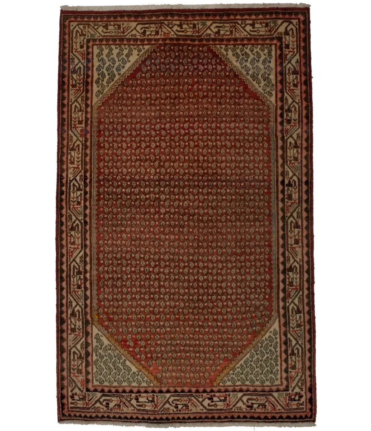 Vintage Red Allover Tribal 4X7 Botemir Persian Rug