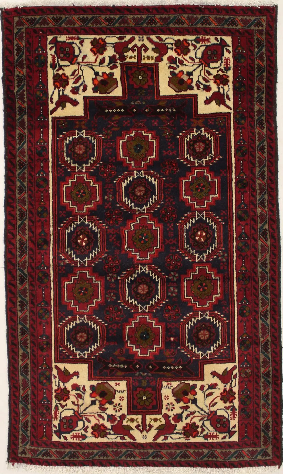 Vintage Red Tribal 3X6 Balouch Persian Rug