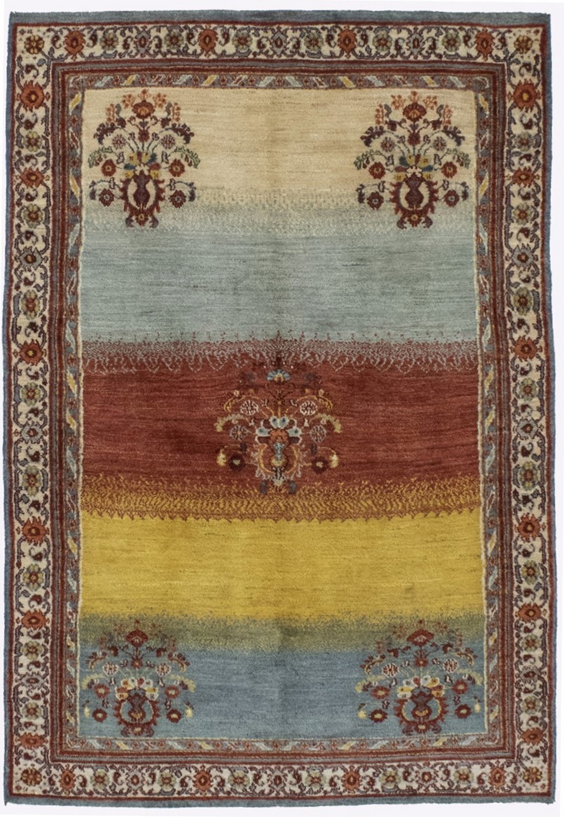 Multicolored Tribal 4X6 Gabbeh Persian Rug