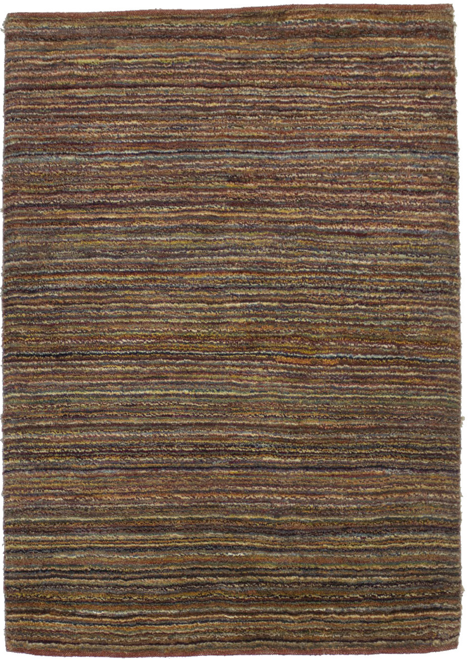 Multicolored Stripes Tribal 3X4 Gabbeh Persian Rug