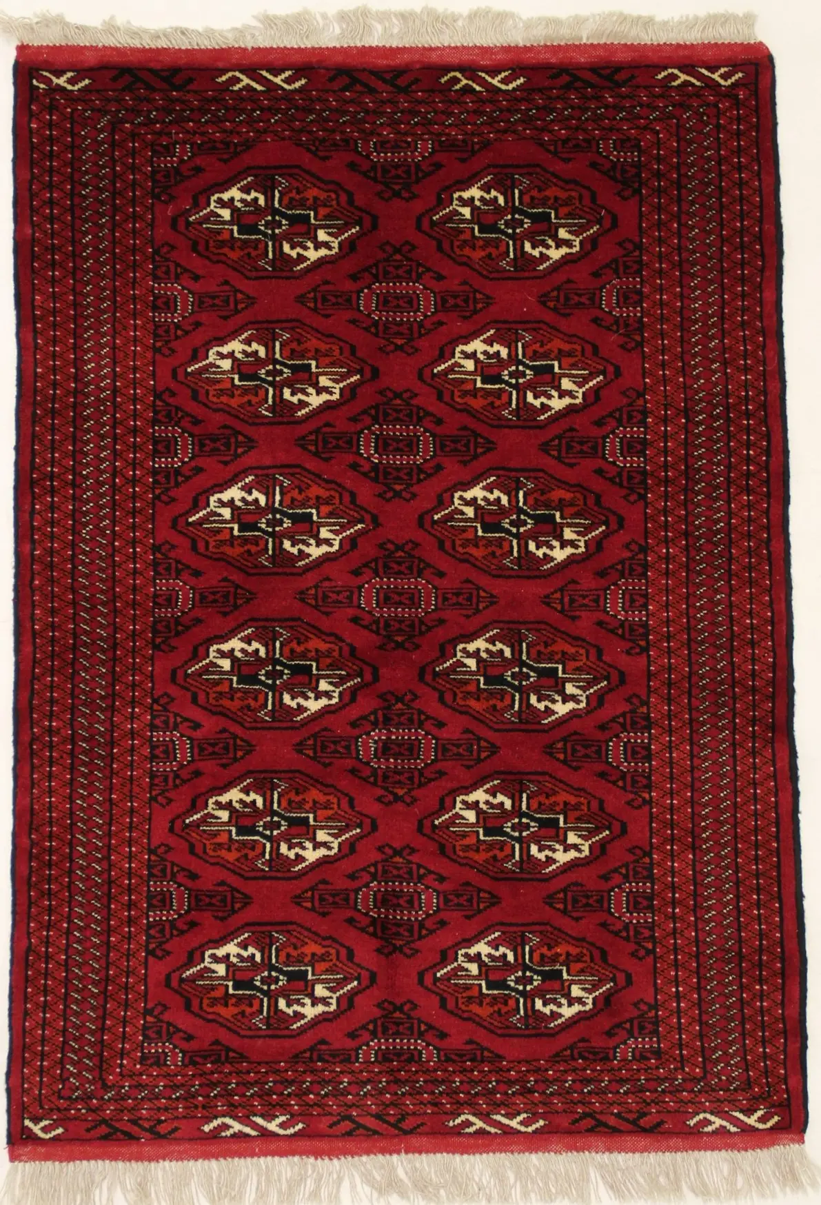 Red Tribal 3X5 Turkoman Persian Rug