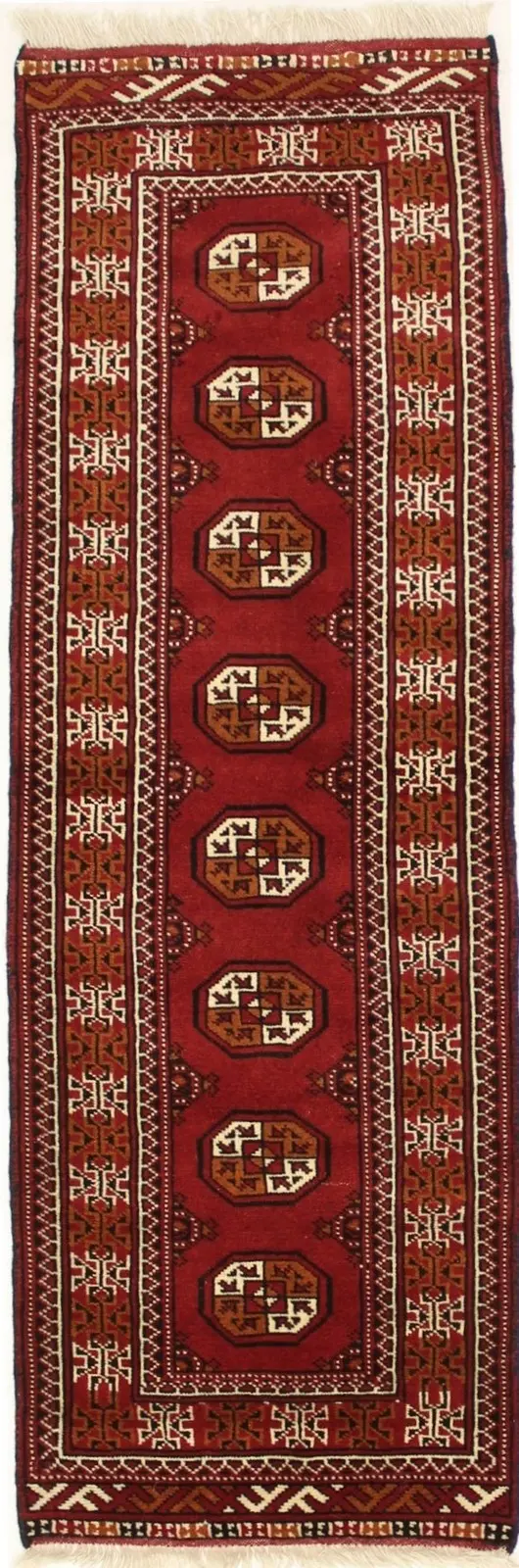 Red Tribal 2X6 Turkoman Oriental Persian Runner Rug