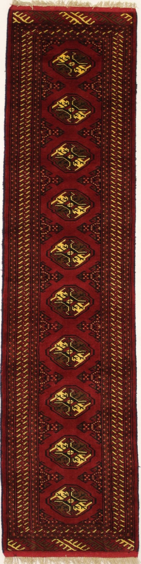 Red Tribal 2X10 Turkoman Persian Runner Rug
