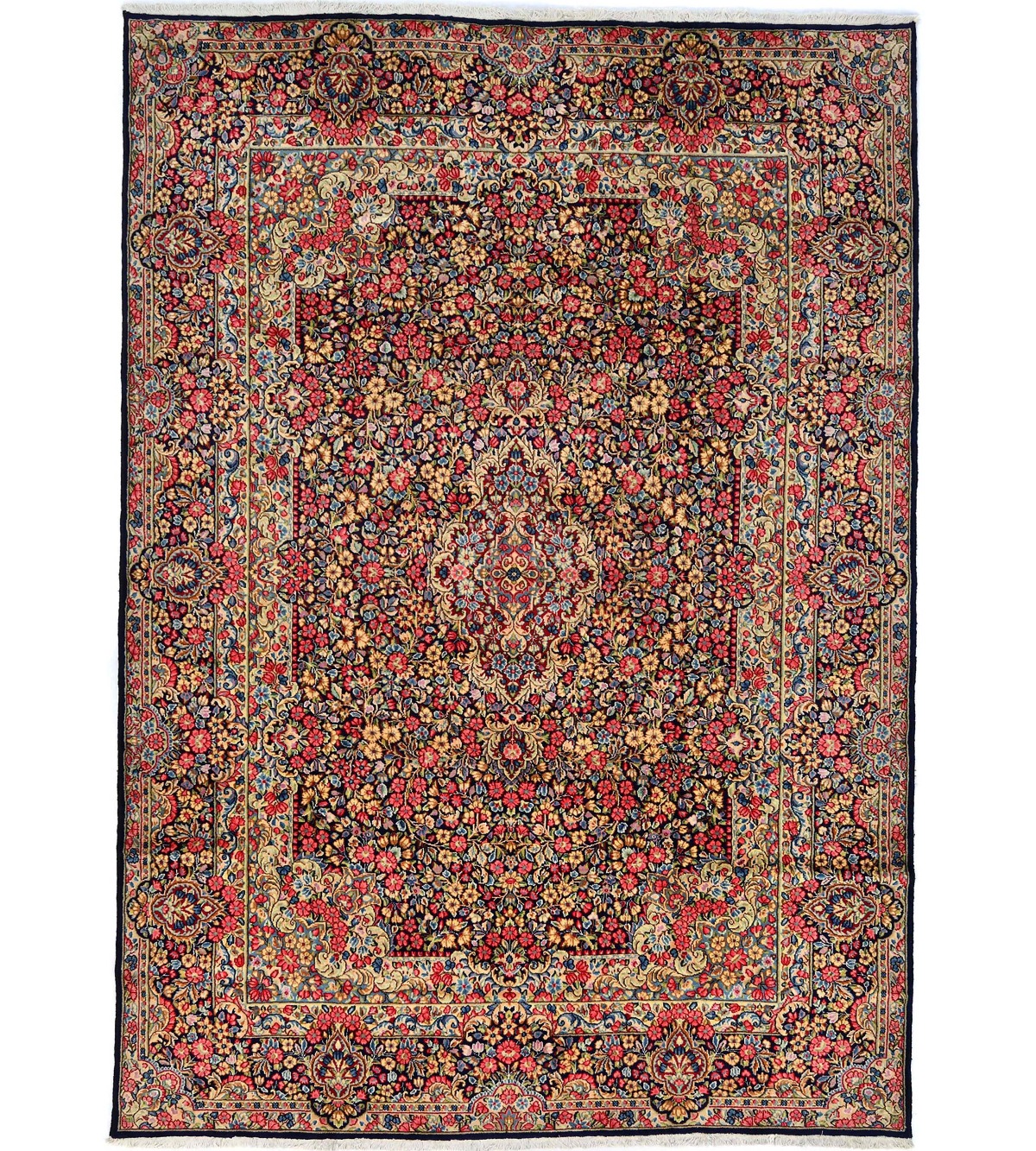 Vintage Traditional Floral 8X11 Kerman Persian Rug