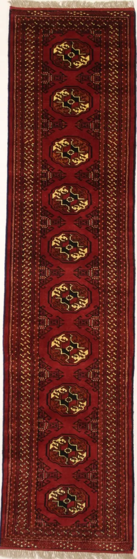 Red Tribal 2X10 Turkoman Persian Runner Rug